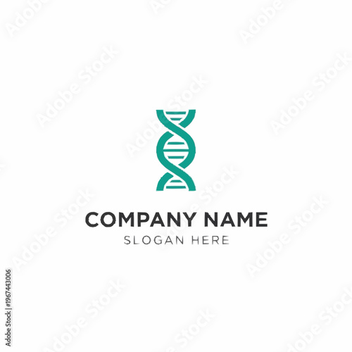 Elegant DNA Helix Logo Design for Science and Healthcare Companies.