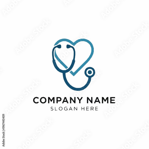 Stethoscope forming a heart shape, symbolizing healthcare and medical services.