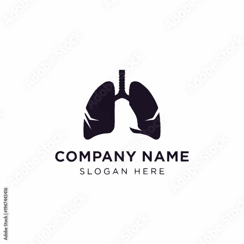 Silhouette Lungs Logo Design for Respiratory Health Company.