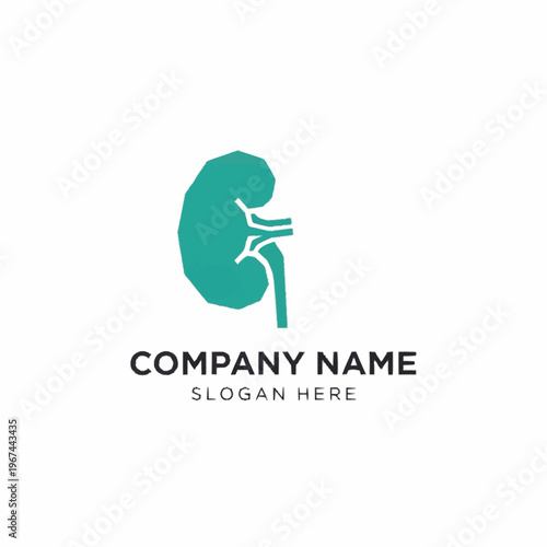 Green Kidney Logo Design for Healthcare and Medical Companies.
