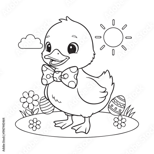 Bold and Easy Cute Easter Coloring Pages
