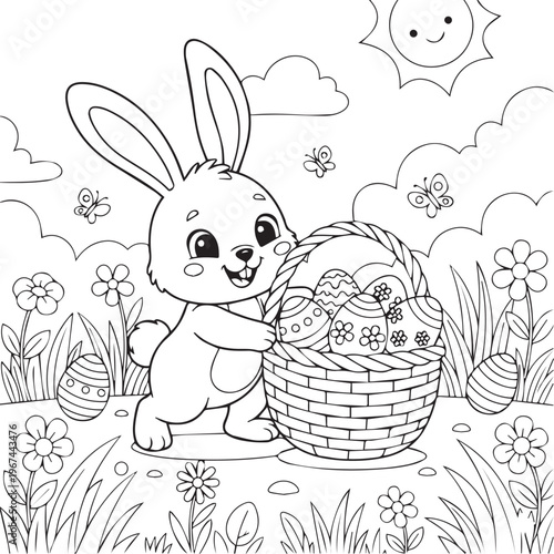 Bold and Easy Cute Easter Coloring Pages