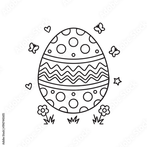 Bold and Easy Cute Easter Coloring Pages