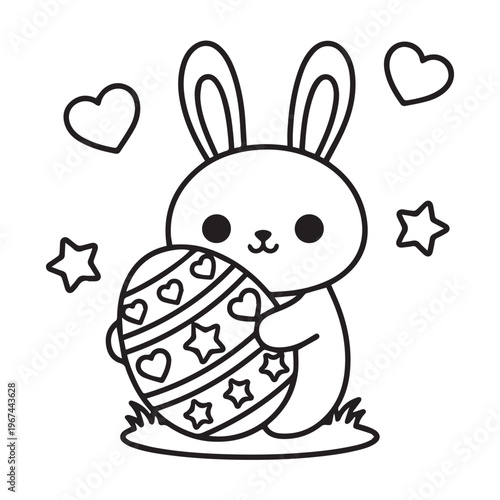 Bold and Easy Cute Easter Coloring Pages