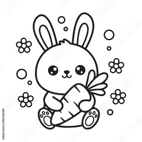 Bold and Easy Cute Easter Coloring Pages
