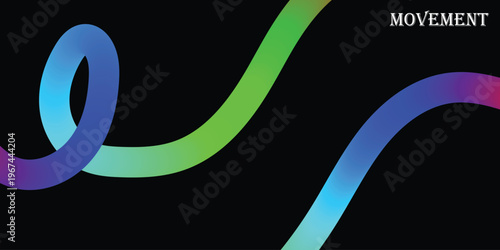 Abstract graphic design featuring smoothly flowing gradient lines that evoke a sense of continuous motion and vibrant energy, perfect for modern digital backgrounds and creative projects