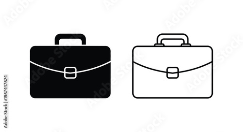 Briefcase Icon Set Vector