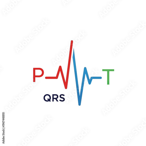 ECG Waveform Representation Visualizing Heart Electrical Activity and Cardiac Rhythm.