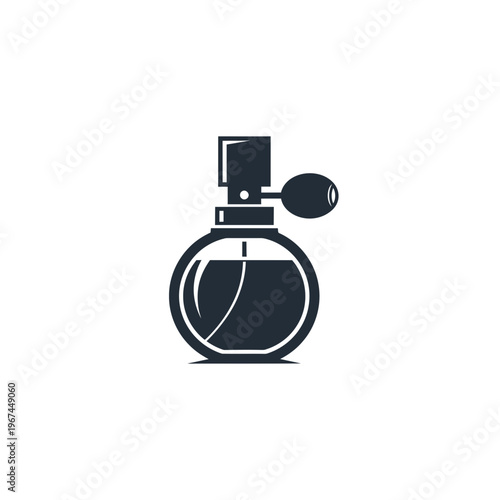 Elegant perfume bottle silhouette capturing fragrance essence and timeless beauty perfect for design.