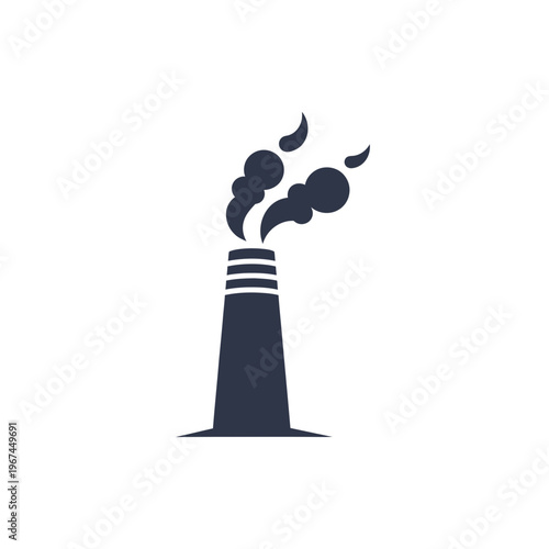 Industrial chimney emitting smoke representing pollution and environmental concerns.