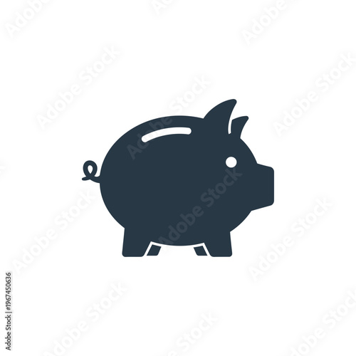 Piggy bank icon representing savings and financial security for future investments and goals.