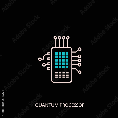 Quantum processor design a futuristic technological marvel.