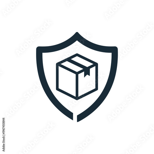 Secure Package Delivery Shielded Box Represents Protection and Safety.