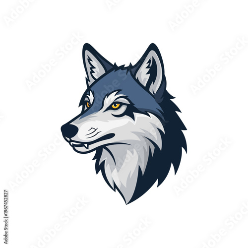 Intense gaze of a majestic wolf showcasing its wild spirit and strength.