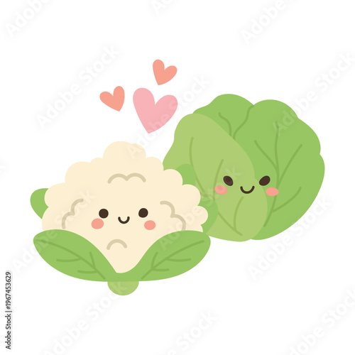cauliflower isolated illustration with food vector white for icon nature healthy cartoon leaf green with cauliflower vegetable plant for agriculture diet cabbage organic farm cauliflower