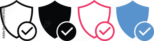 A series of four car tire outlines with increasing complexity and colors