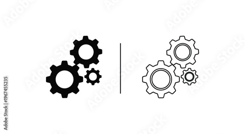 Gears Mechanism Industrial Vector