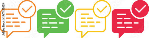 A sequence of four segments each representing a step in a process or journey