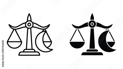 Balanced and imbalanced scales of justice depicting fairness and disparity