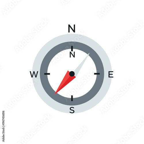 Free Download Compass pointing towards the south direction navigation tool for orientation. - GFXLoad