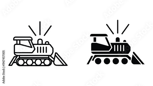 Contrast between a light and dark illustrated steam locomotive in motion