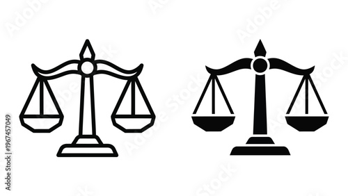 Two contrasting scales depicting balance and imbalance in justice symbolism