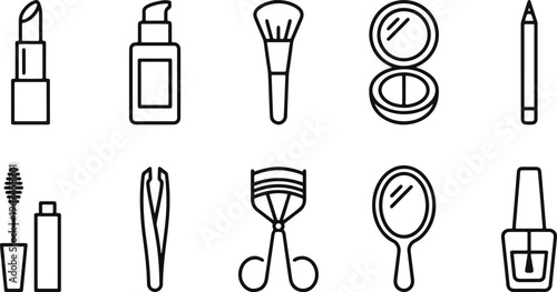 A collection of beauty and makeup tools