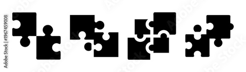 Interlocking puzzle pieces symbolizing teamwork, connection, and problem-solving