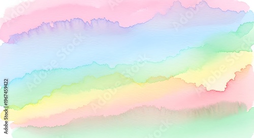 Pastel Rainbow Watercolor Abstract Background