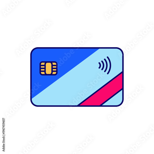 Modern credit card design with contactless payment technology for secure transactions.