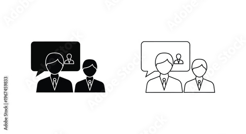 Business Communication Team Talk Vector