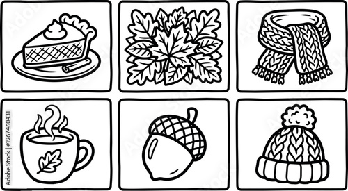 Autumn pie acorn scarf and warm cup