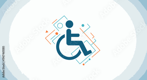 Accessibility symbol for people with disabilities.