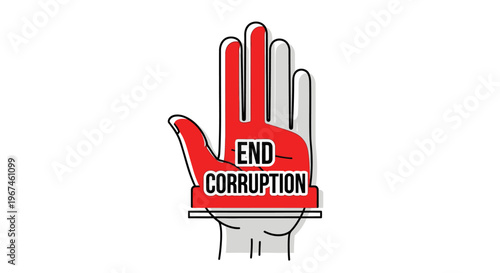 Anti Corruption Awareness Campaign Symbol.