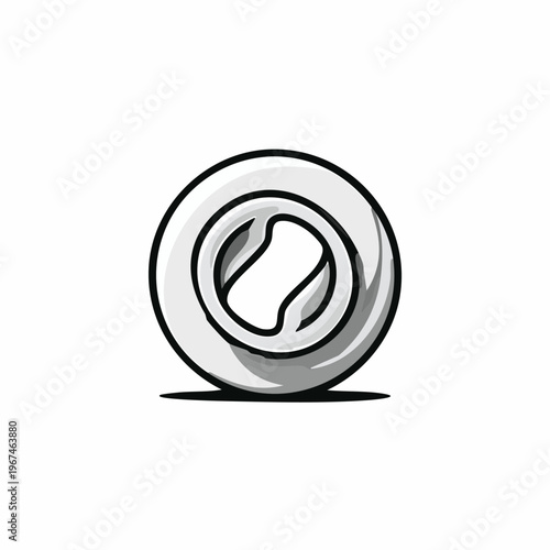 Coffee Bean Icon Design Element.