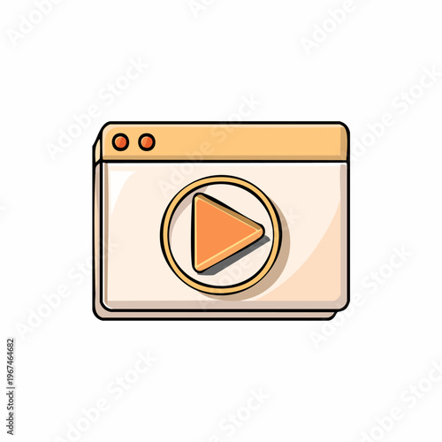 Play button icon on screen.