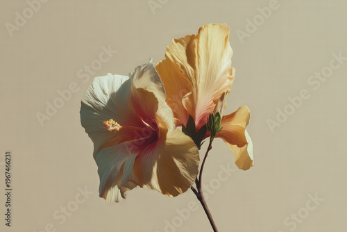 stunning display of red and gold garlands brings touch of elegance to minimalist interior