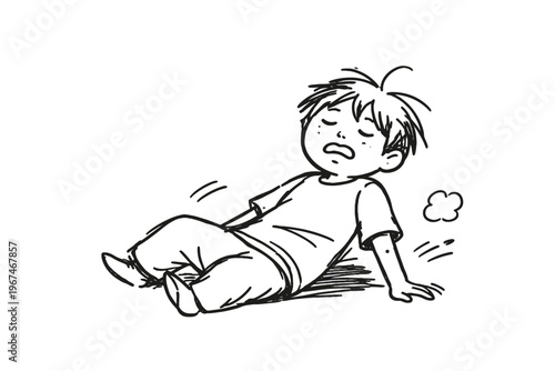 Vector icon image character lazy messy up doodle trying minimal simple generation