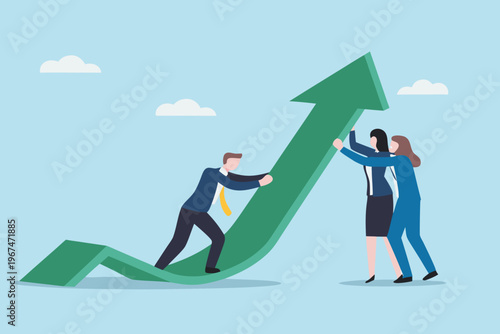 Teamwork and collaboration propelling growth towards a successful future