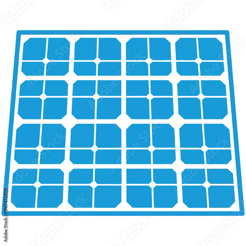 Blue solar panel array graphic with solar energy with renewable energy with solar power with solar cell