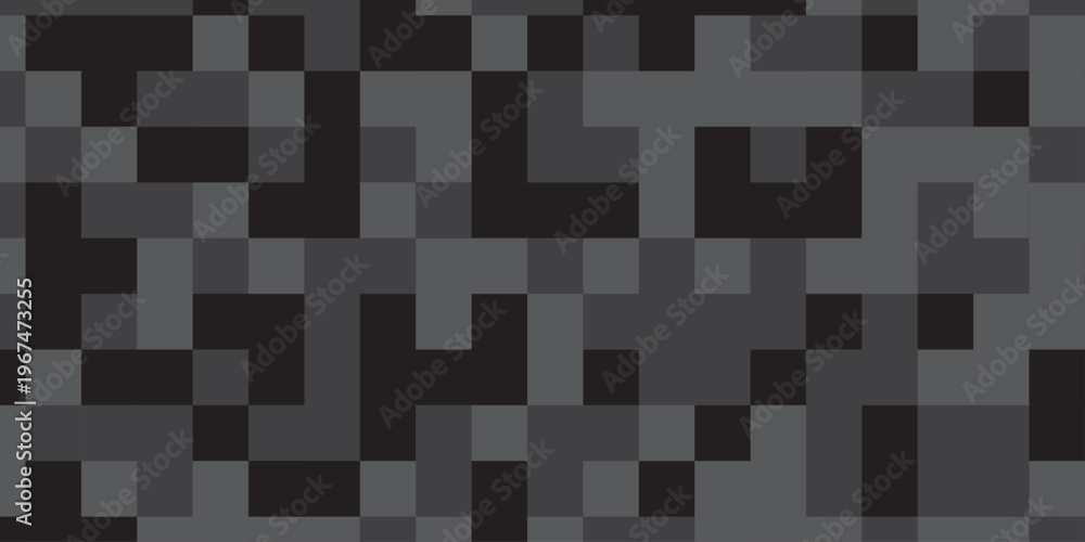 Fototapeta premium Seamless pattern with squares. Abstract pixel and cube background. Vector digital mosaic pattern. Geometric light elements tile art backdrop.
