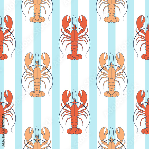 Vector Hand drawn illustration colourful of summer,coastal,Graphic elements. seamless patterns for fabric, textiles, clothing, wrapping paper, backdrop, banner, illustration, abstract backgrounds.
