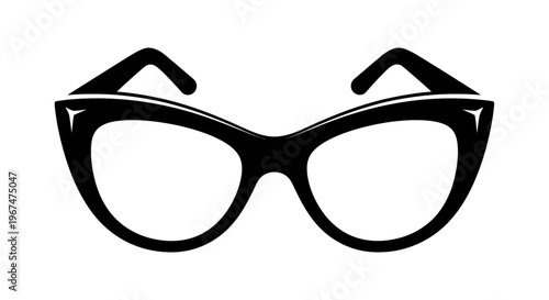 Classic Black Cat Eye Glasses - A Timeless Fashion Accessory Illustration.