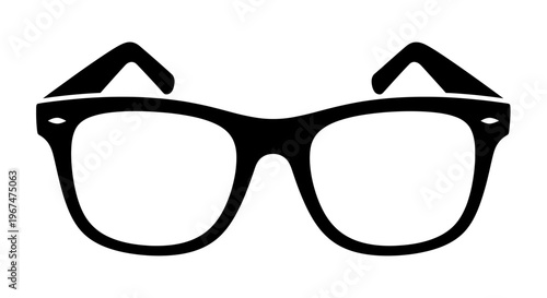 Classic black frame eyeglasses for clear vision.