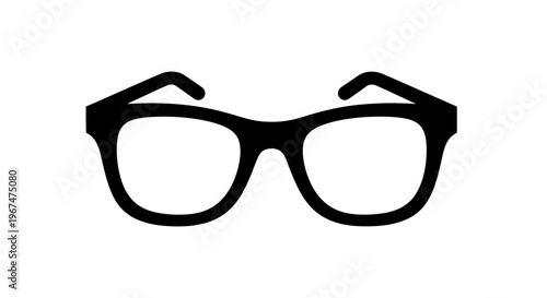 Classic black frame eyeglasses for vision correction and style.