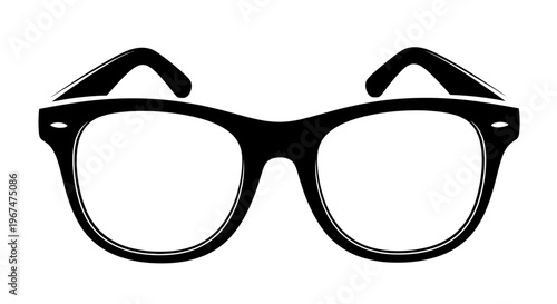 Classic black frame eyeglasses for clear vision and stylish look.