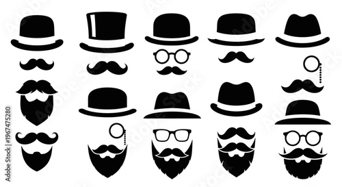 Gentleman Accessories Silhouettes Collection.