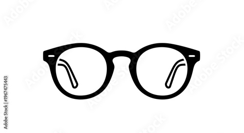 Stylish black frame eyeglasses for vision correction.