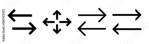 Arrows indicating direction, movement, and alignment in a graphic design context.