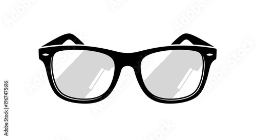 Stylish Black Frame Glasses with Clear Lenses.